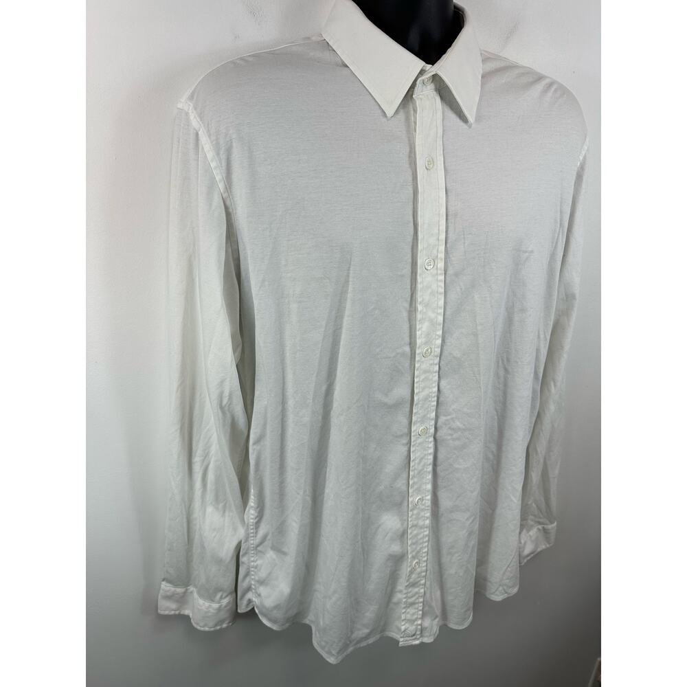Buttercloth Performance Dress Shirt Longsleeve Mens Size XL Tall Fit White - Picture 9 of 12